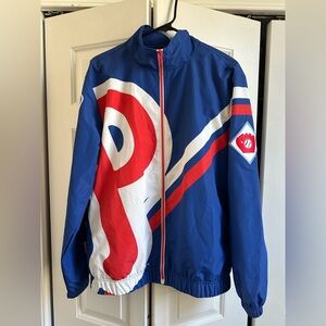 Philadelphia Phillies Mitchell & Ness Exploded Logo Warm-Up Jacket